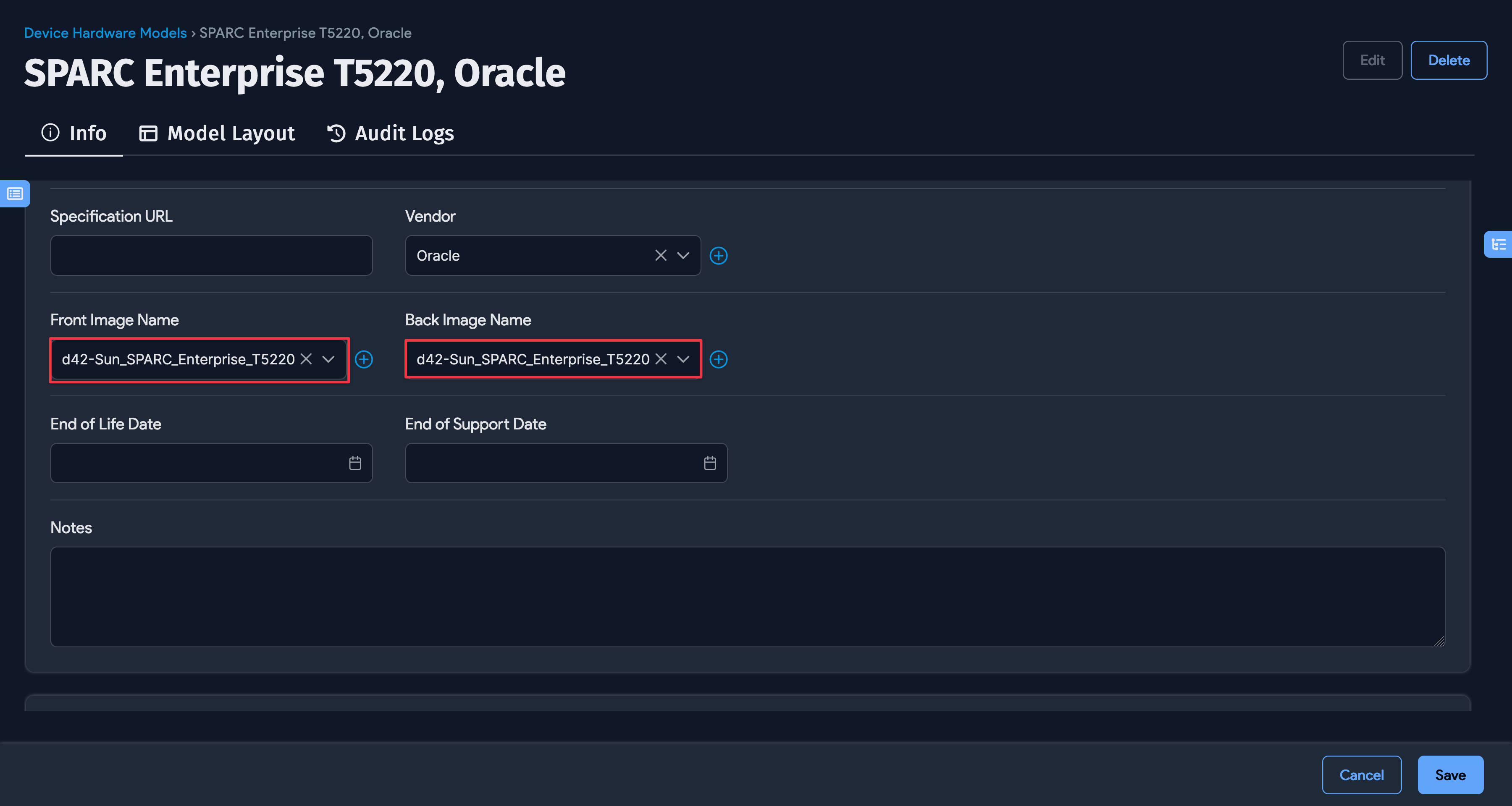 Adding images to hardware models