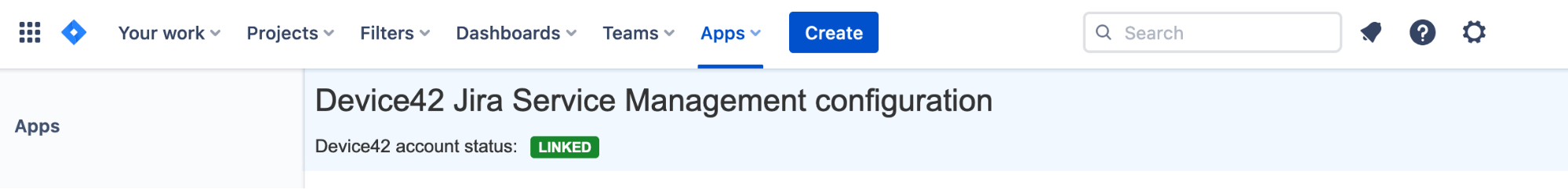 Jira Device42 account linked