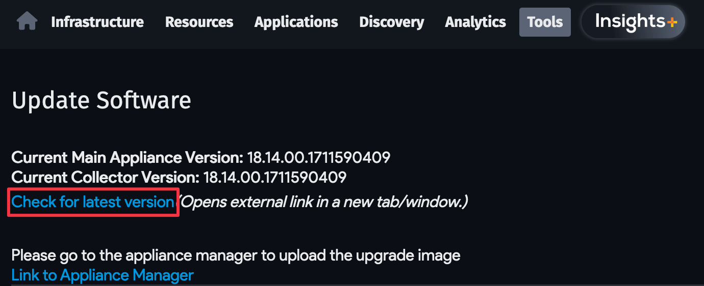 Check for Device42 Update