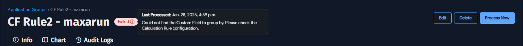 Invalidated Application Group Notification
