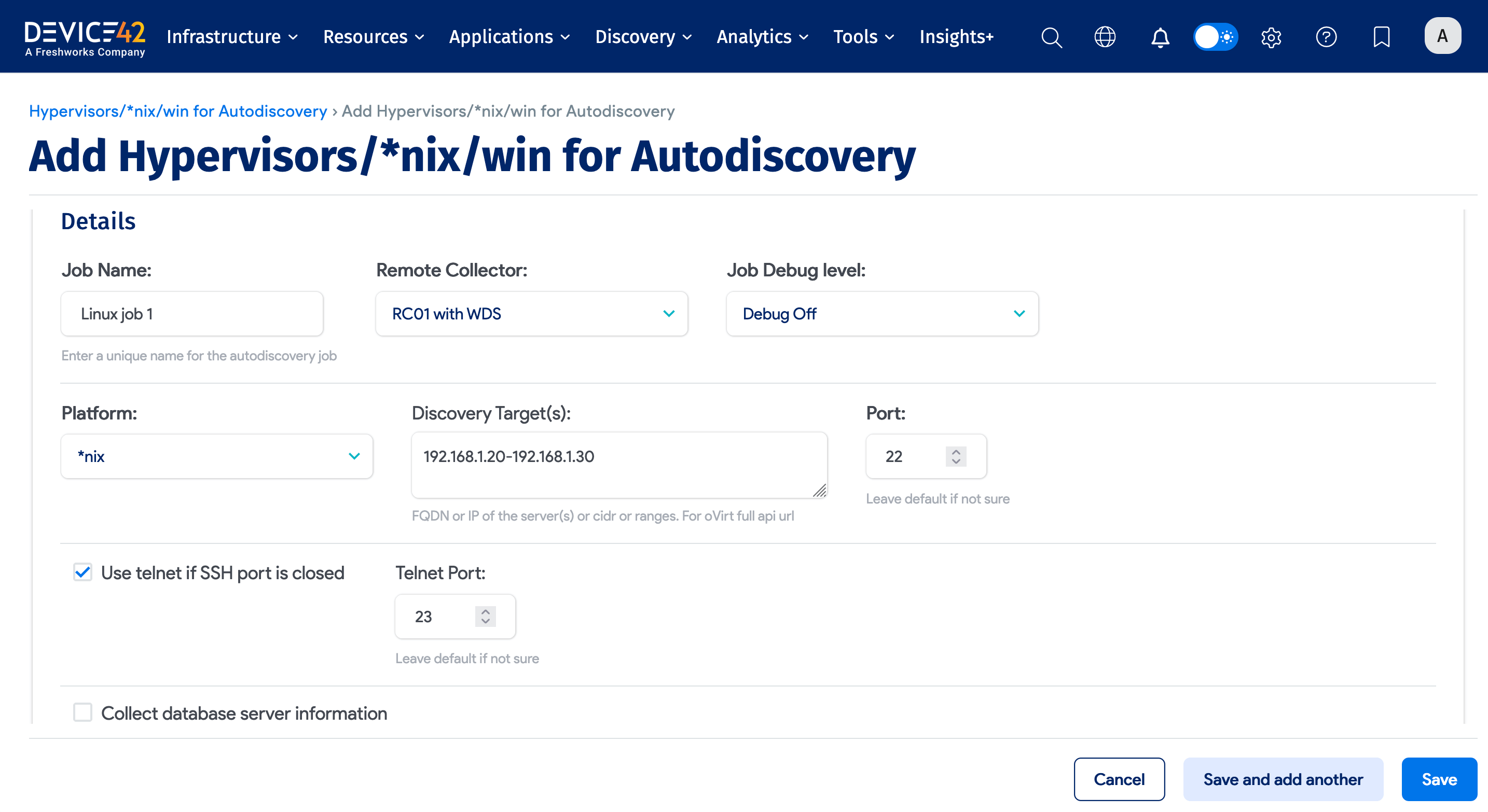 nix autodiscovery page