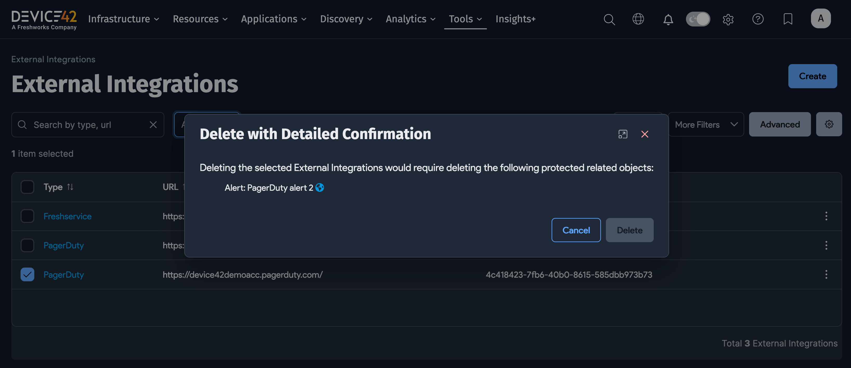 Confirm the deletion