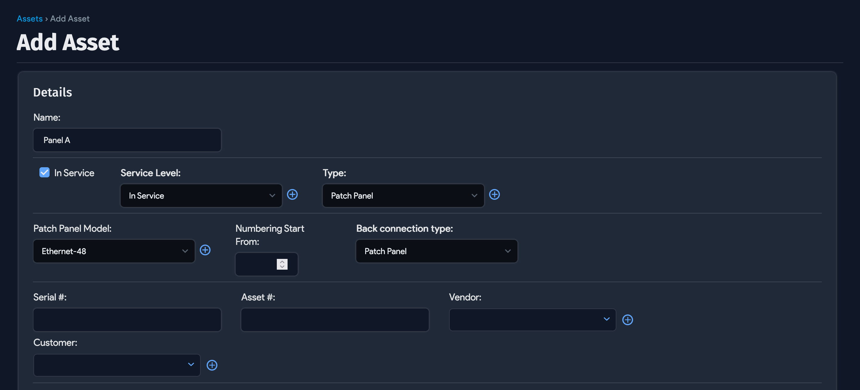 Creating Patch Panels - Step 1