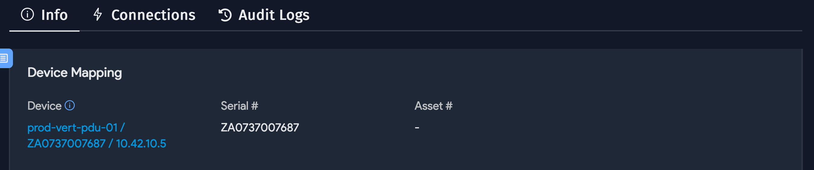 PDU mapped to Device