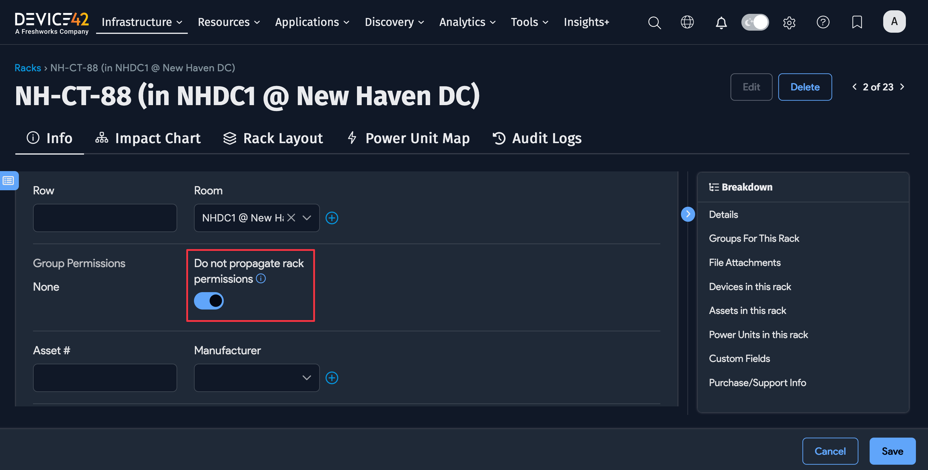 Edit object category