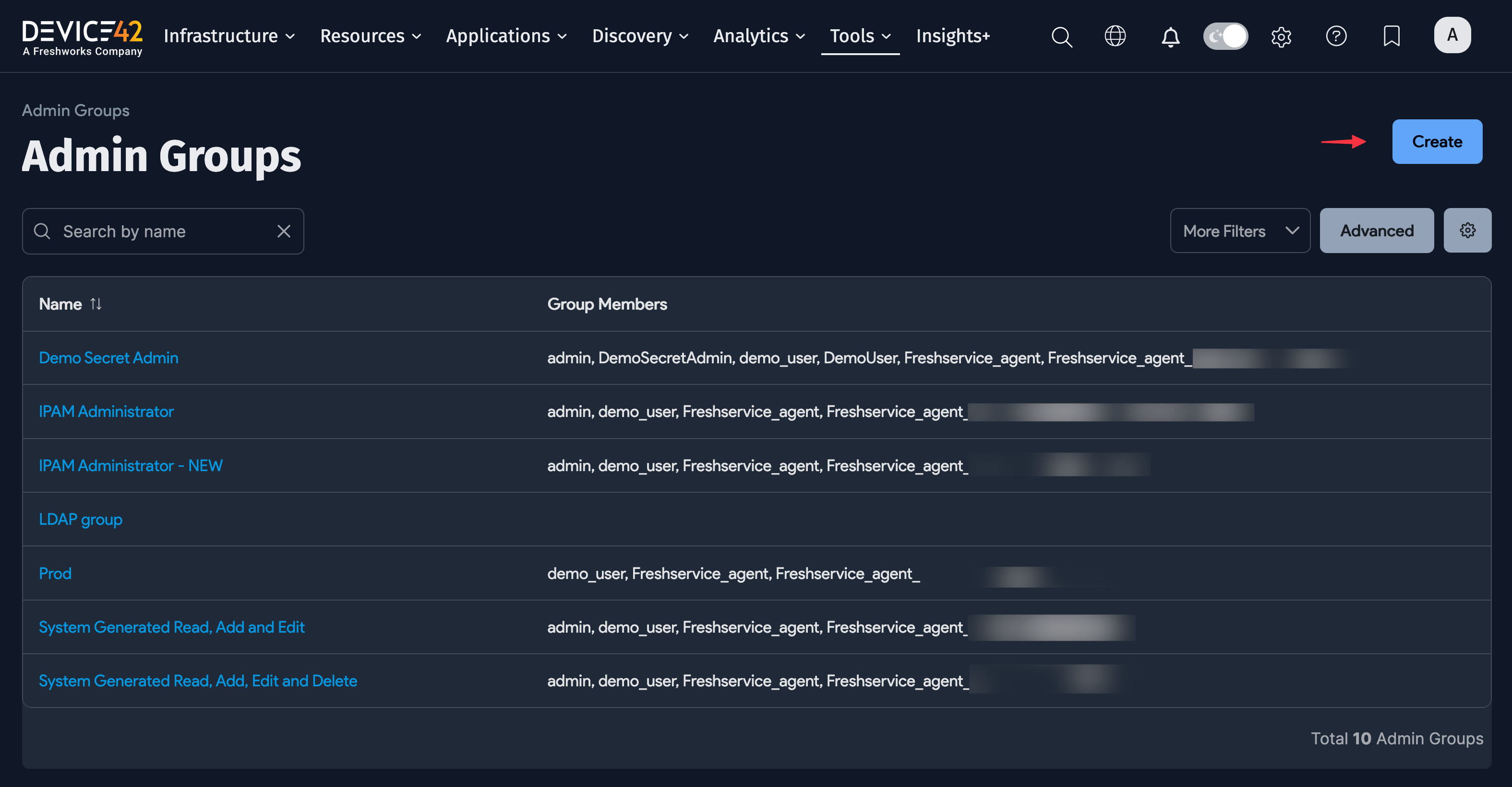 Search for available permissions