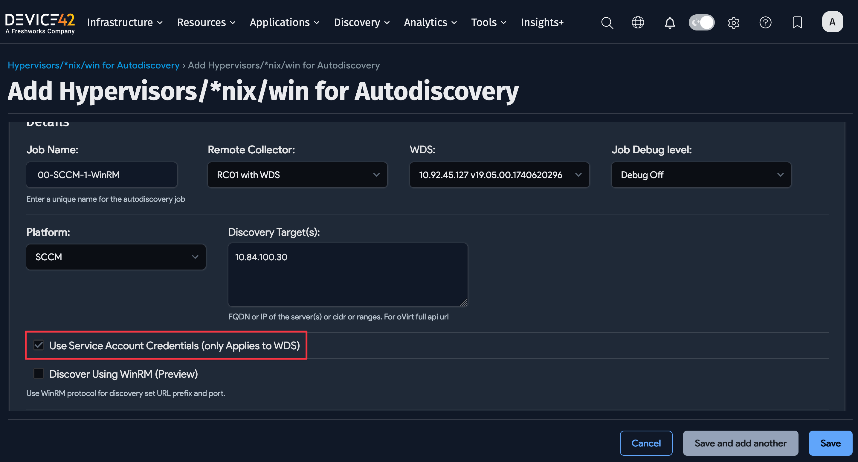 Change Hypervisor WDS