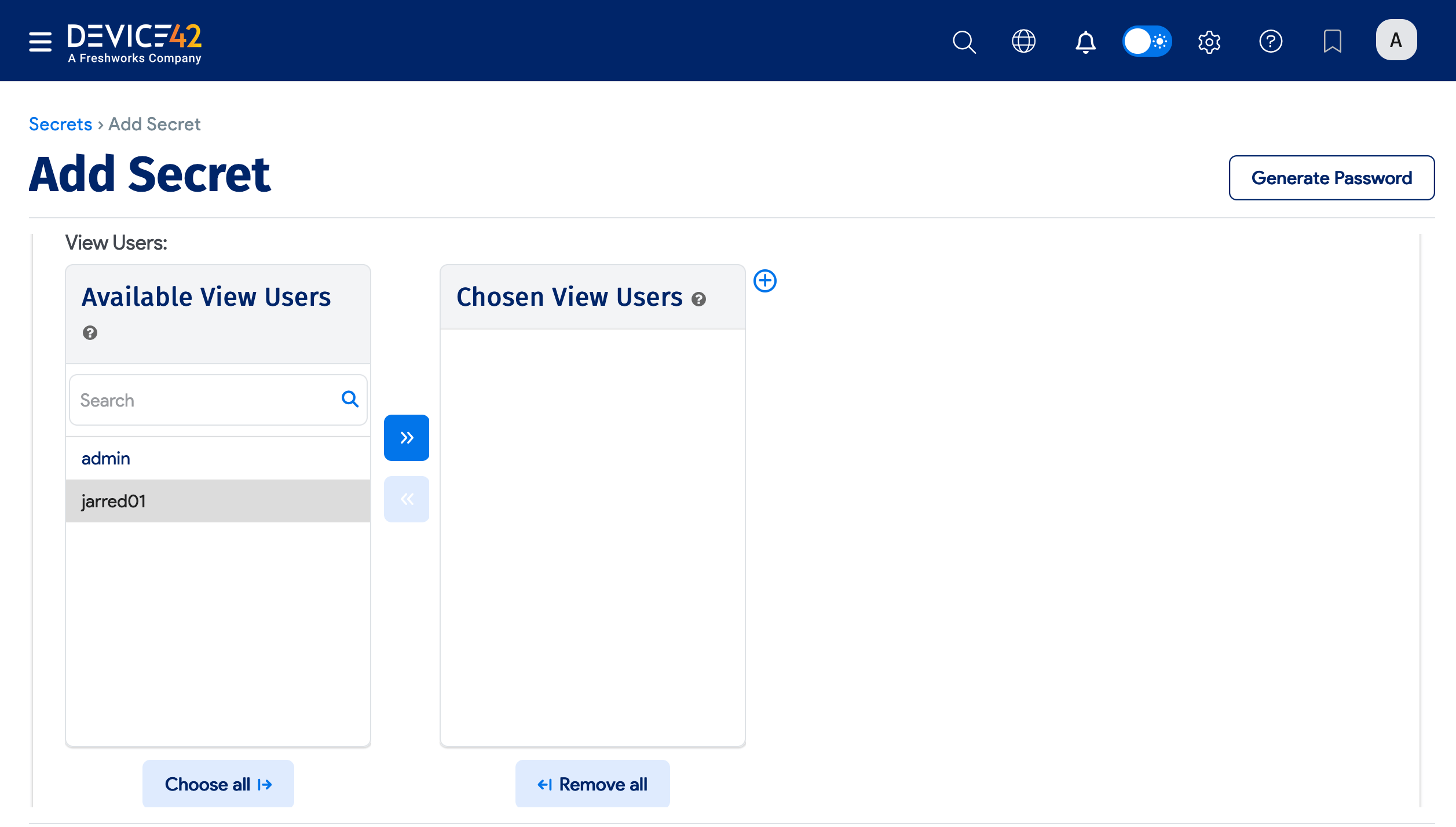 View User Permission