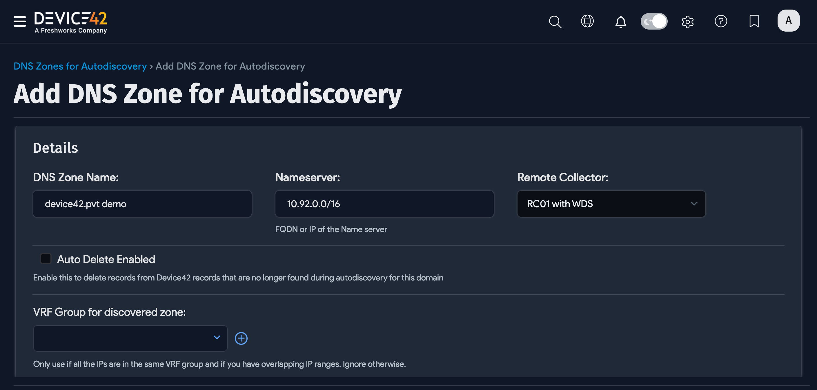Add DNS zone discovery