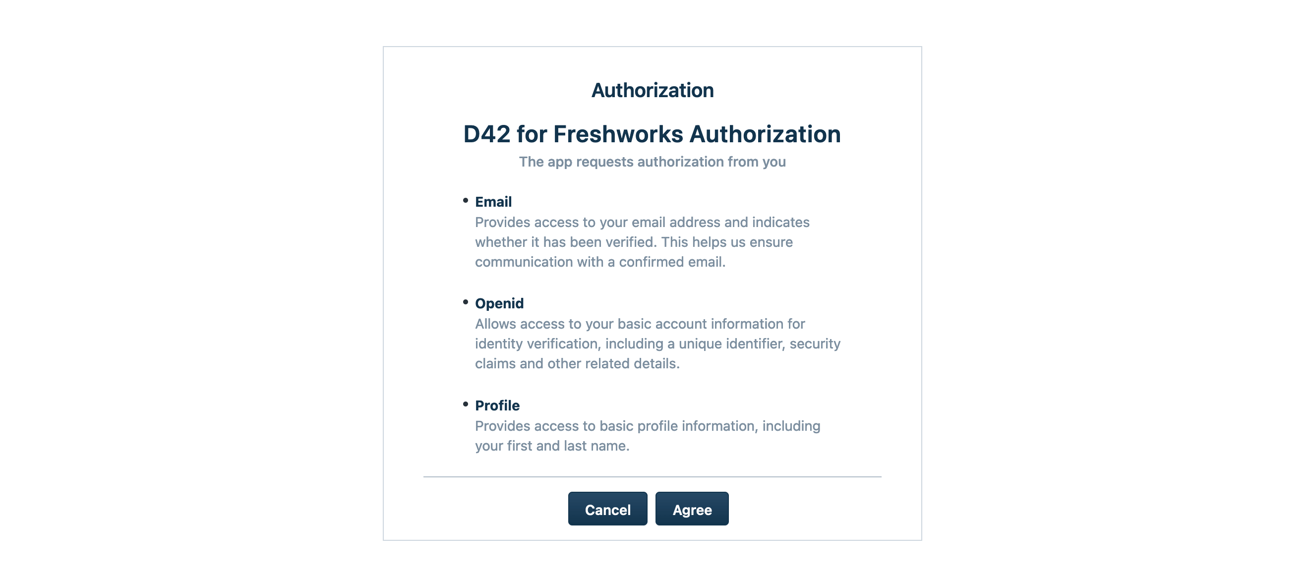 Authorize the Freshworks login