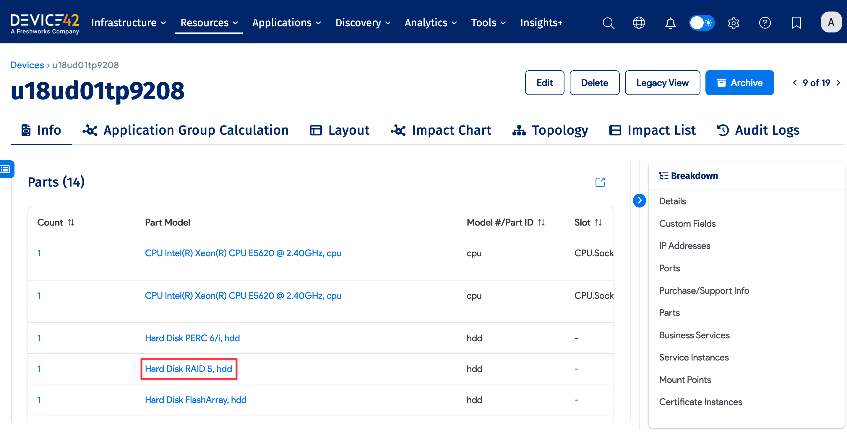 Physical device example
