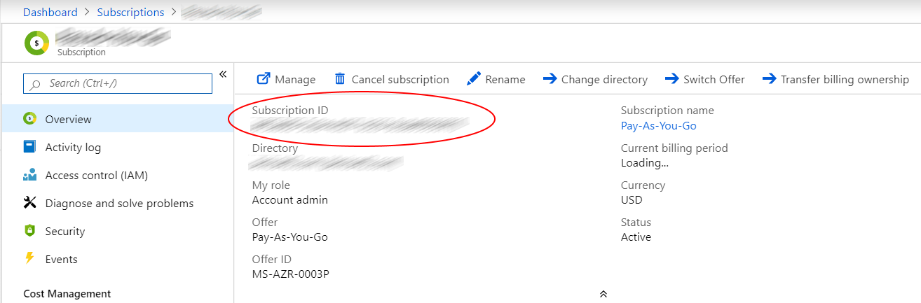 Azure Subscription ID