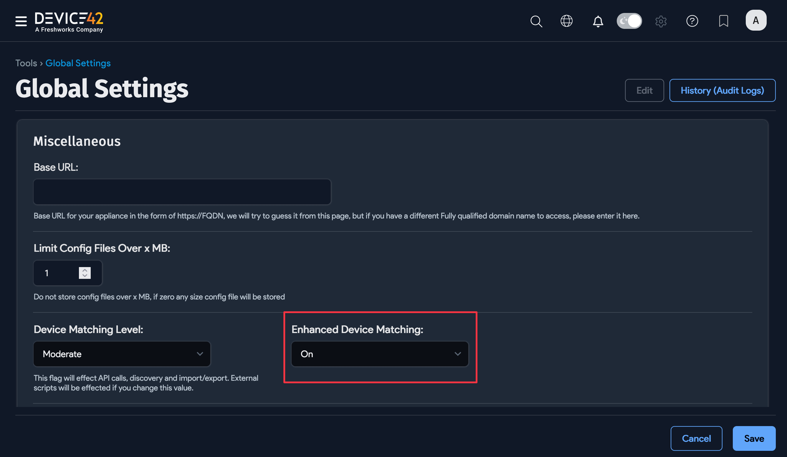 Enhanced device matching