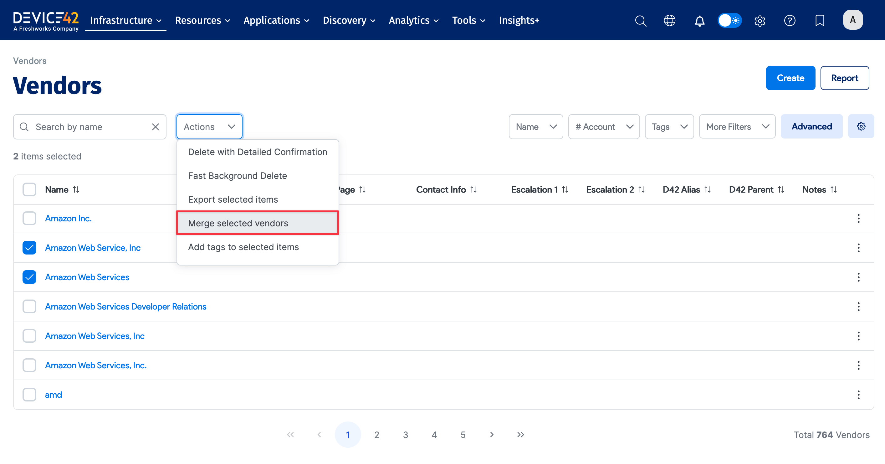 Merge lexically similar vendors