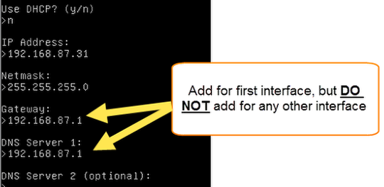 First interface vs. other interfaces