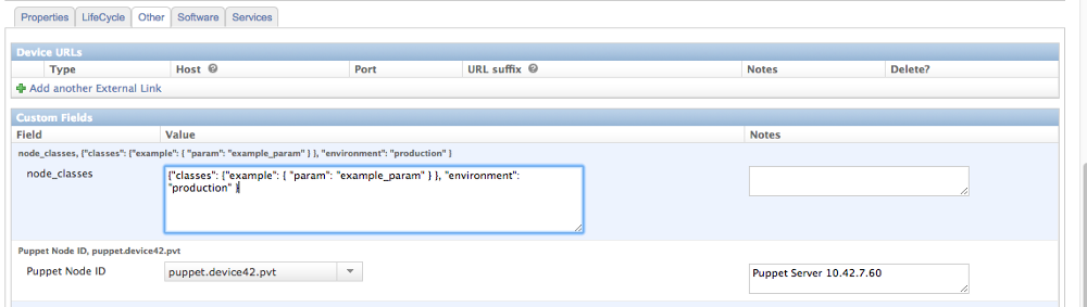 Device42 Custom Field JSON