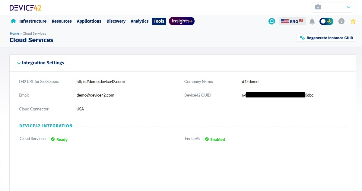 External Integration / Cloud Connector config