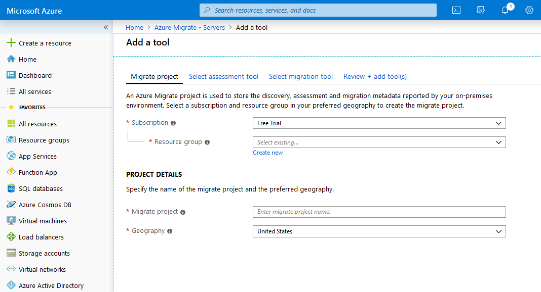 Name your Migration Project