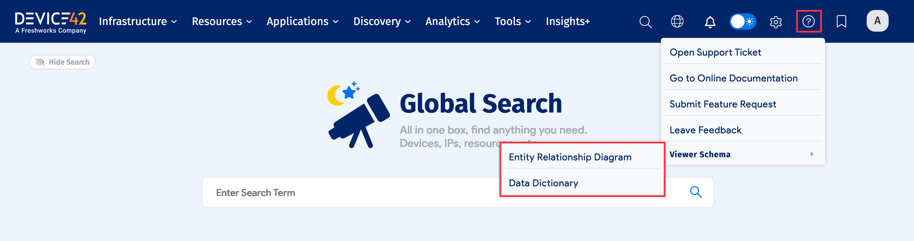 Viewer Schema menu location
