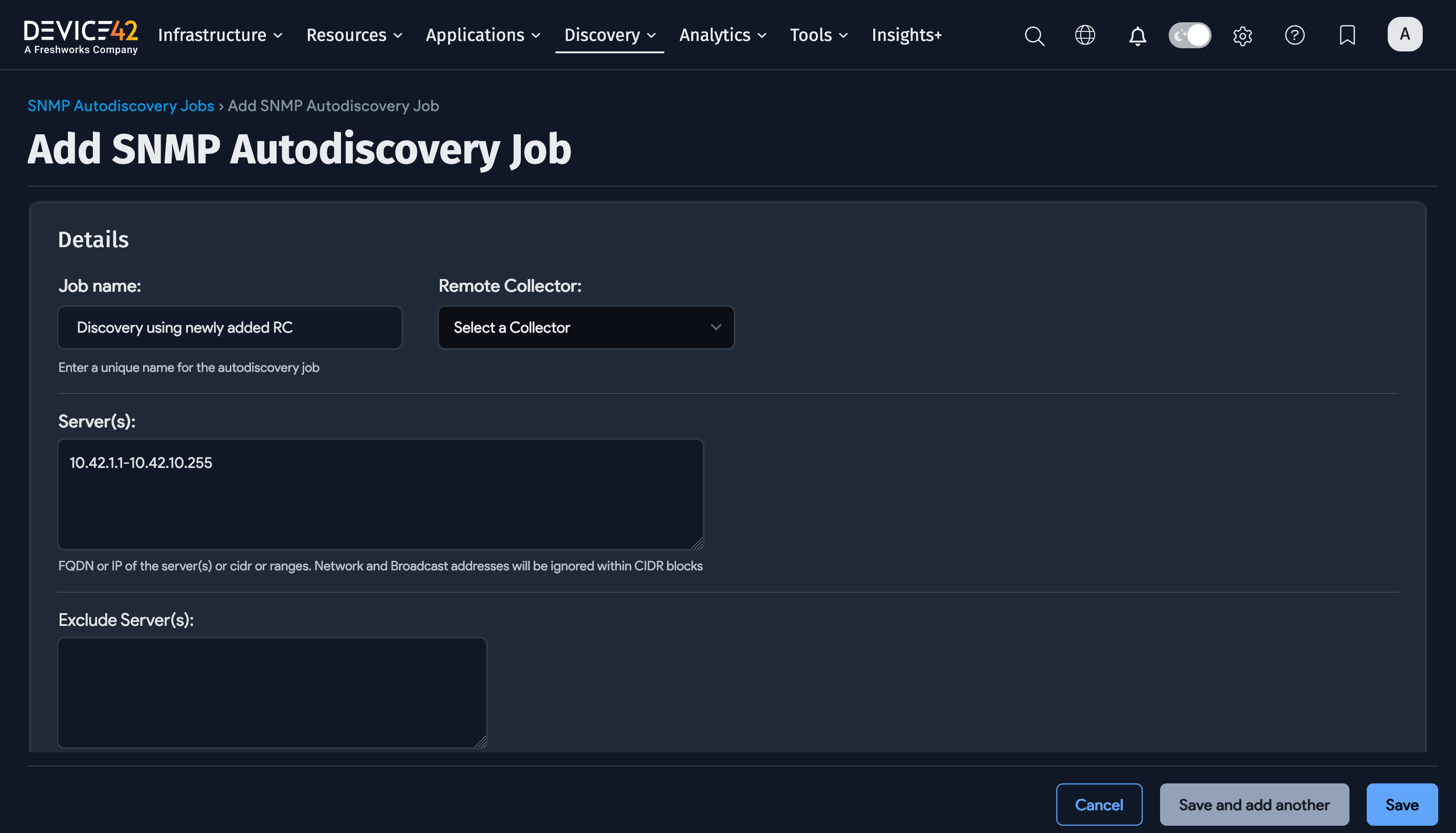 Add SNMP discovery