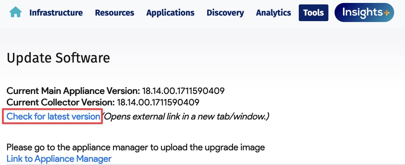 Check for Device42 Update