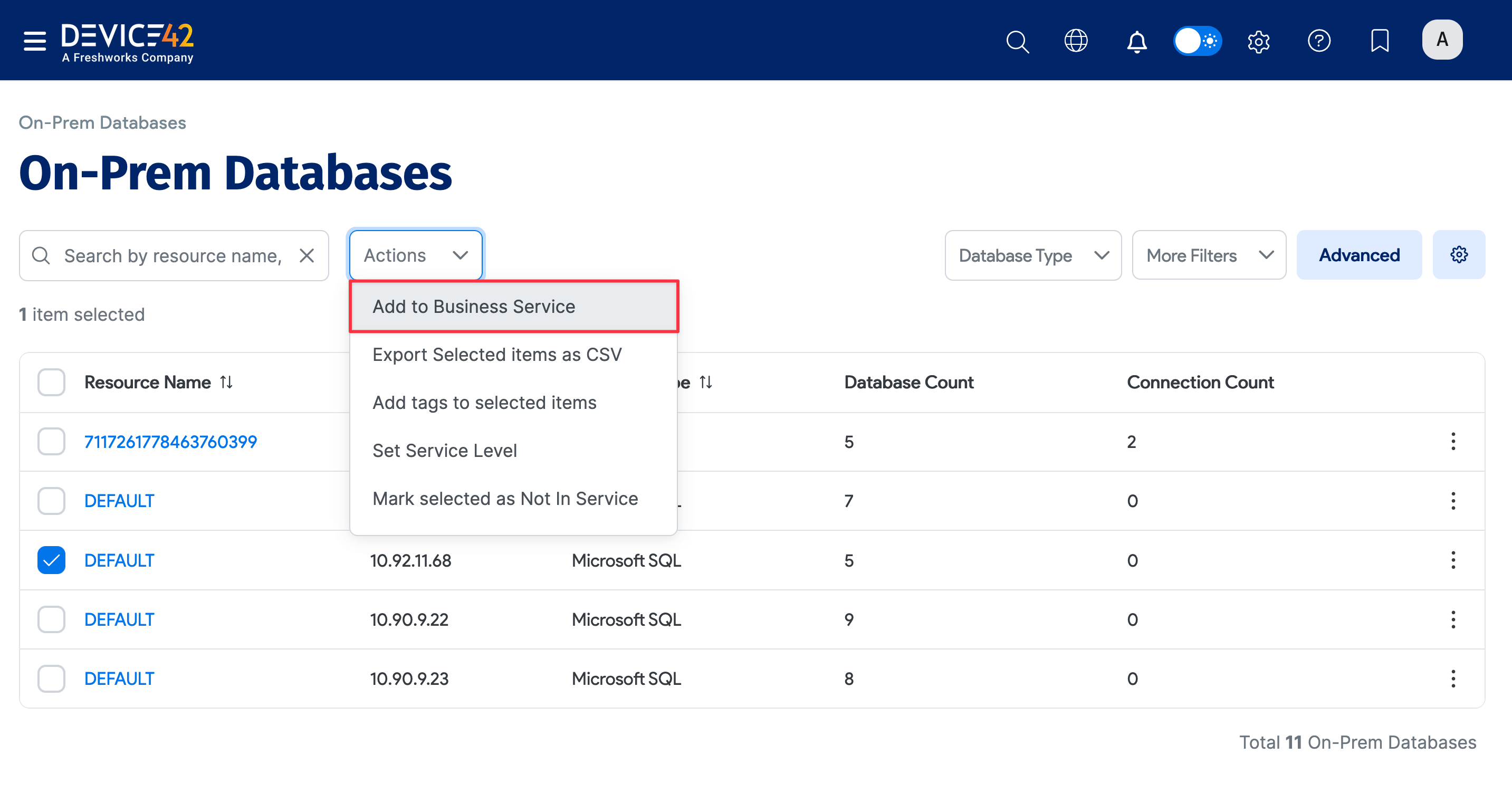 Add to business application