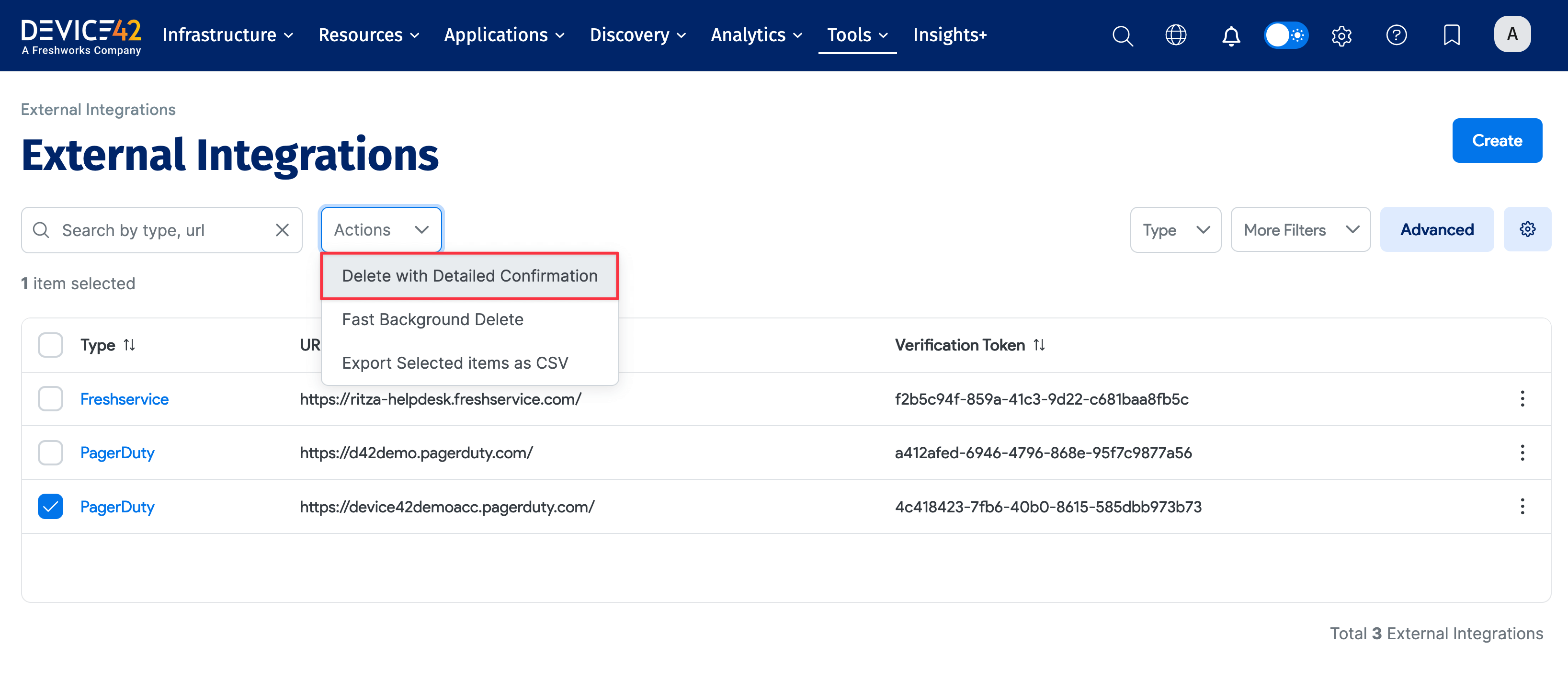 Delete External Integration