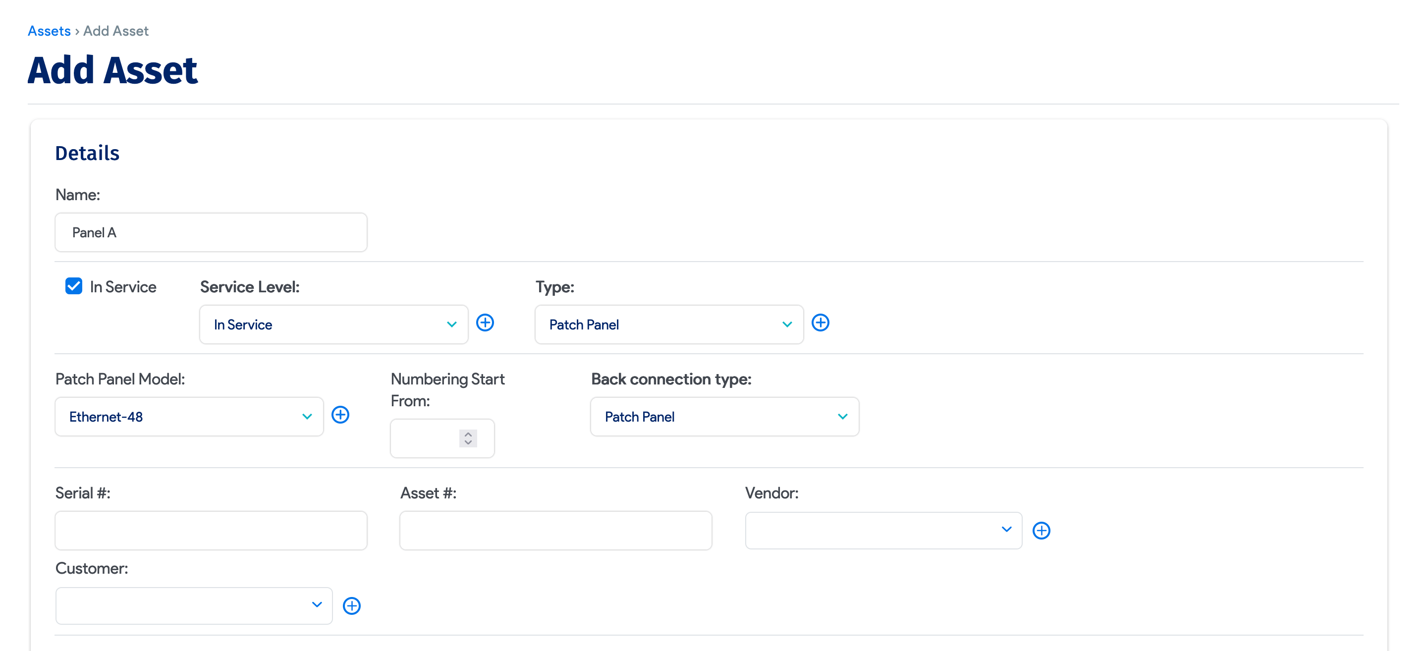 Creating Patch Panels - Step 1
