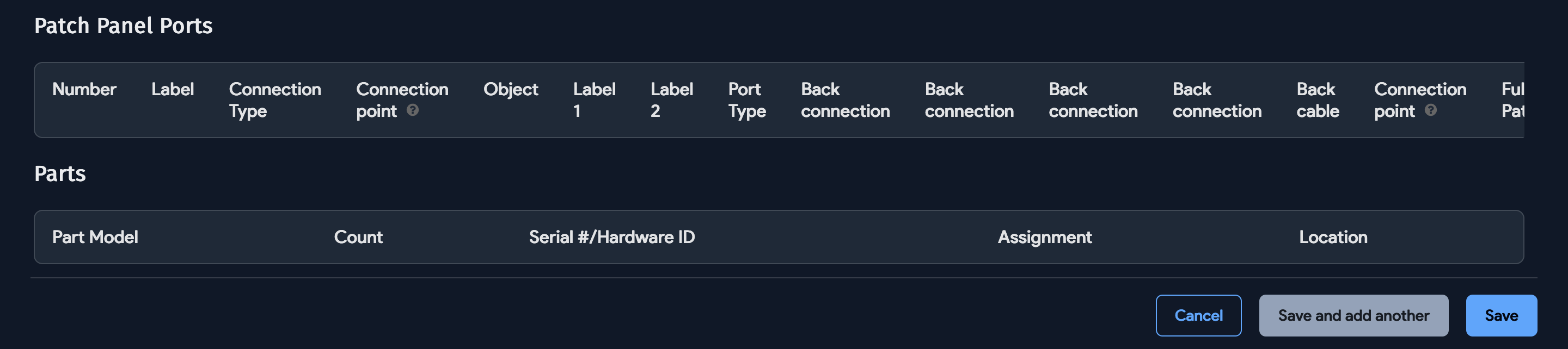 Creating Patch Panels - Step 4