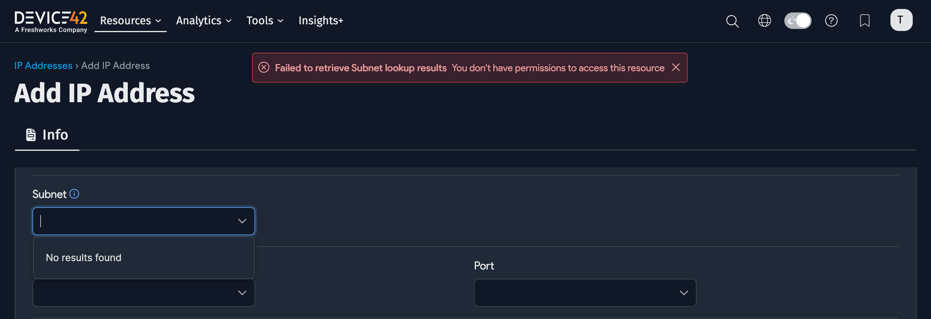 Not authorized notice