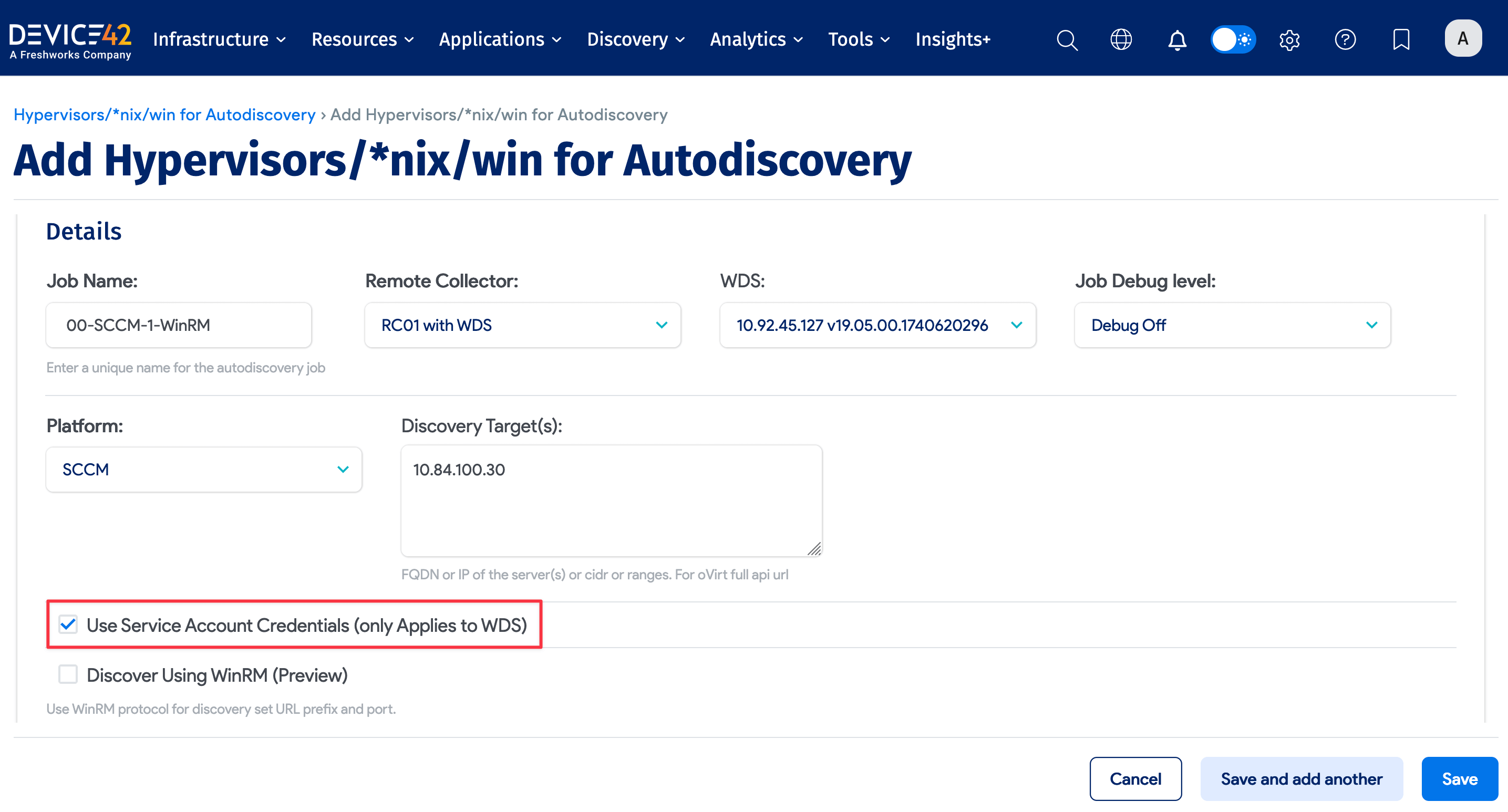 Change Hypervisor WDS