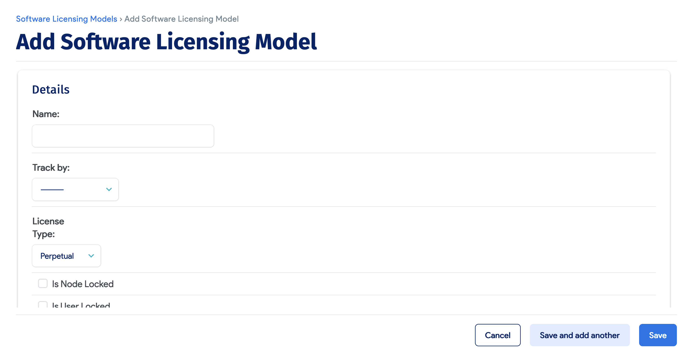 Add Software License Model