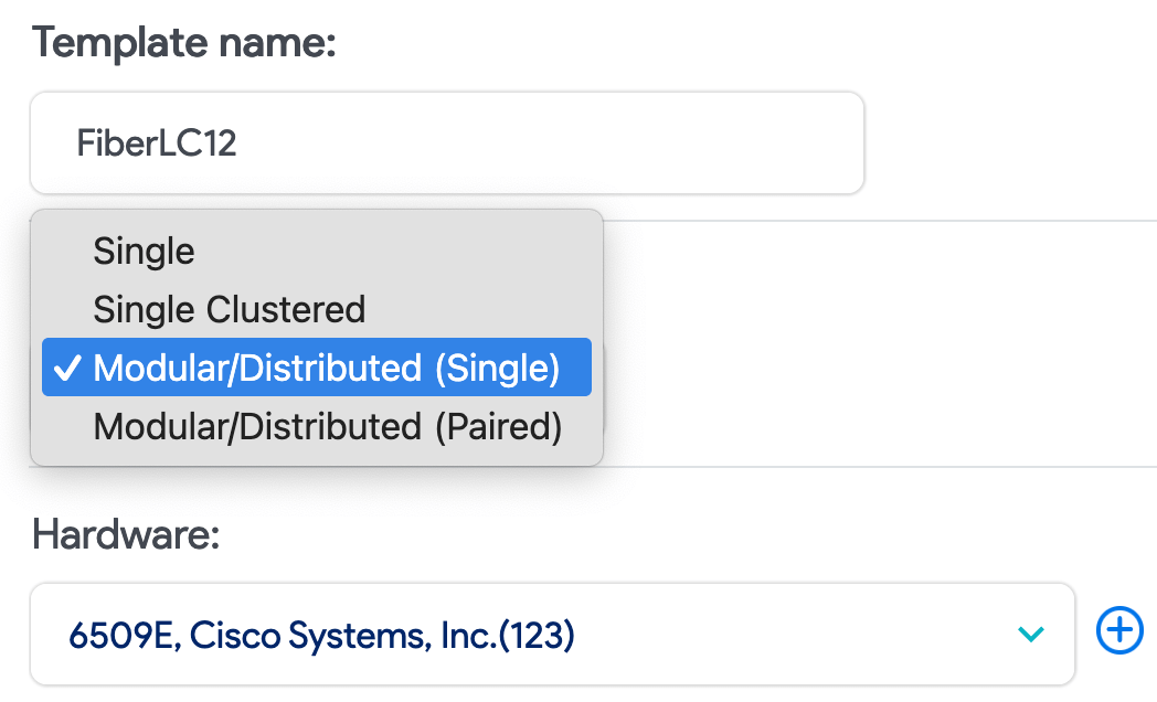 Catering to different switch types in the templates