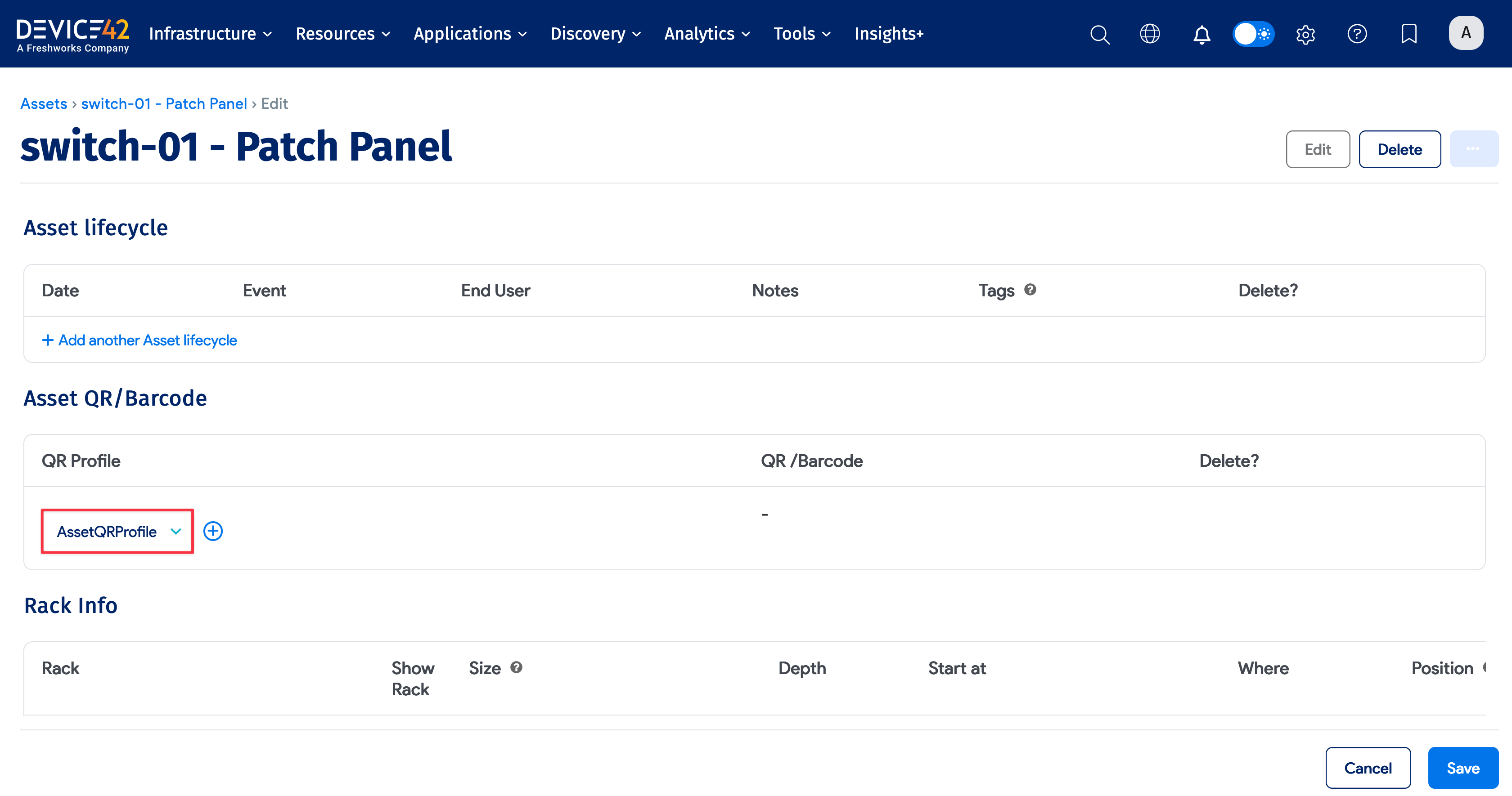 Assigning QR profiles