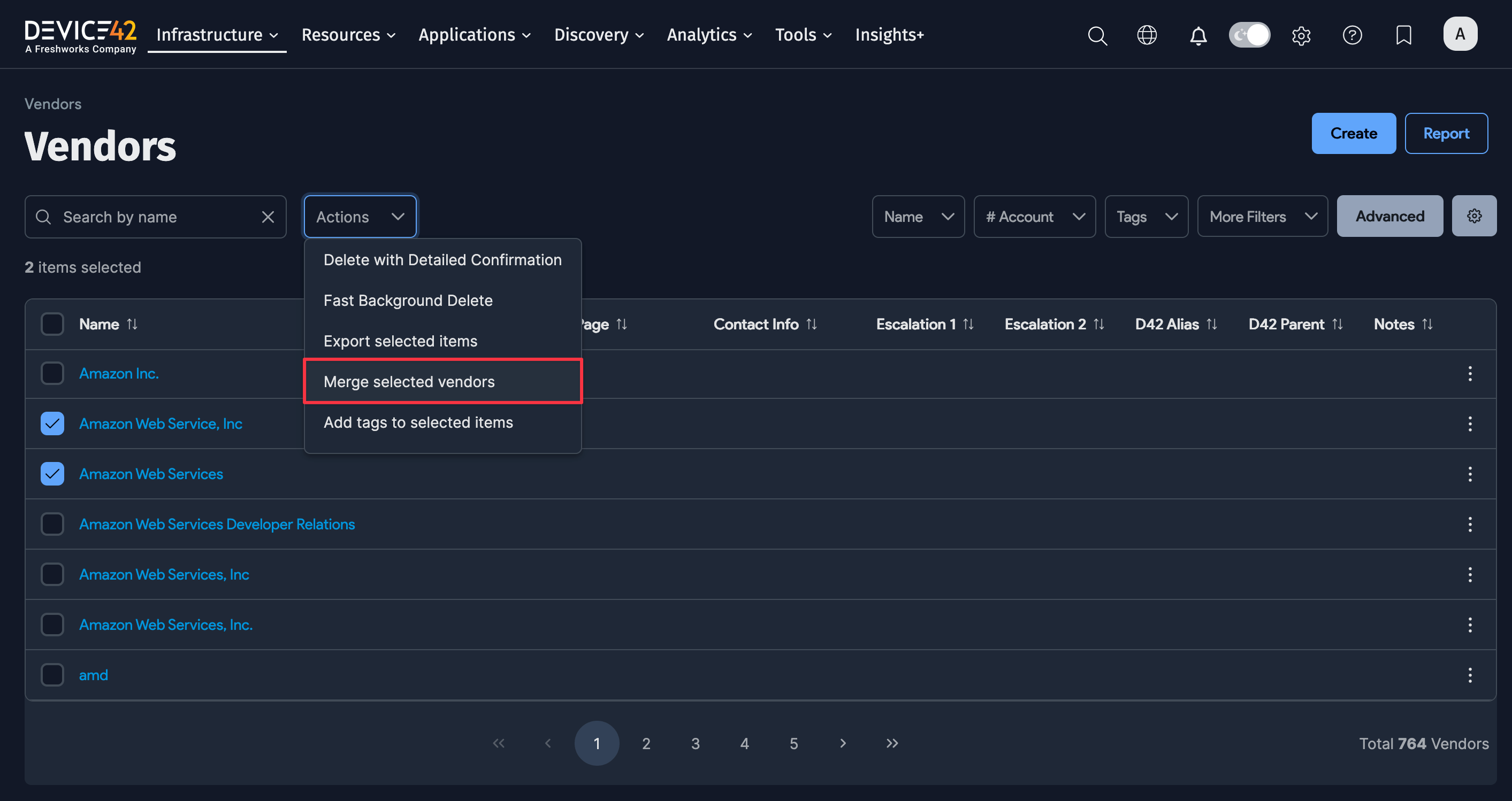 Merge lexically similar vendors